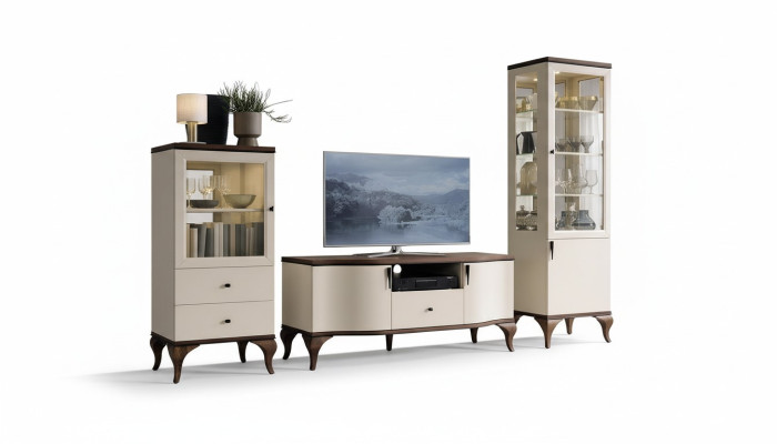 Design Vitrine Glas Schrank Wohnzimmer Schaufenster Vitrinen Regal Anrichte Holz