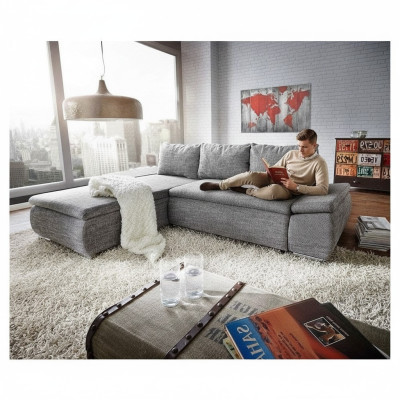 Schlafsofa Design Ecksofa Schlafsofa Bettfunktion Couch Polster Textil Sofas