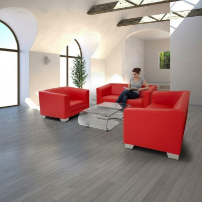 Sofagarnitur 3+2+1 Sitzer Set Design Sofas Polster Relax Leder Couchen