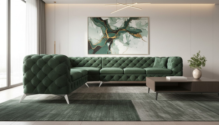 Chesterfield Design Ecksofa Sofa Couch Design Couchen Polster Eckgarnitur
