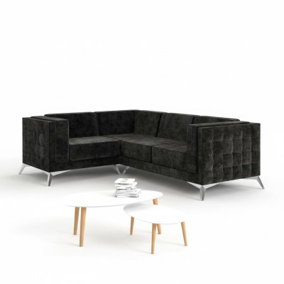 L-Form Couch Wohnlandschaft Ecksofa Garnitur Modern Design Sofa textil Stoff neu