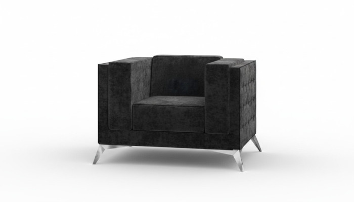 Chesterfield Sessel Couch 1 Sitzer Sofa Textil Stoff Couchen Polster Neu