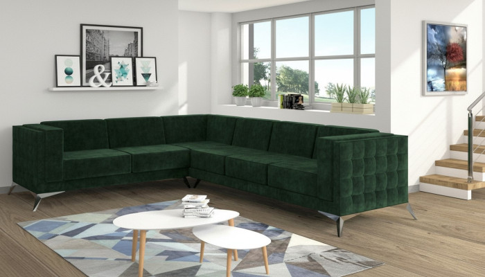 Stoff L-Form Couch Wohnlandschaft Ecksofa Garnitur Design Modern Sofa Modern Neu
