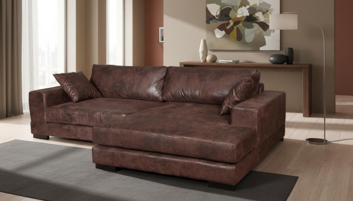 Big Sofa Couch Ecksofa Vintage xxl Polster Eck Garnitur Wohnlandschaft