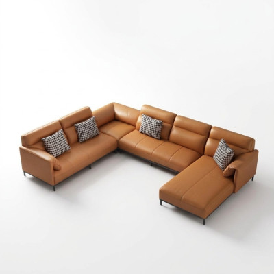 Wohnlandschaften Ecksofa Couch Garnitur Leder Polster Sitz Ecke Sofa U Form xxl