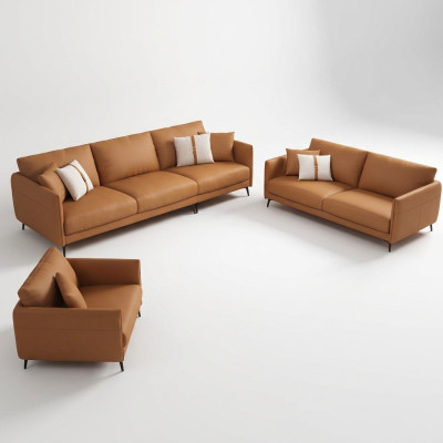 Sofagarnitur 3+2+1Sitzer Ledersofa Couch Wohnlandschaft Garnitur Design Modern