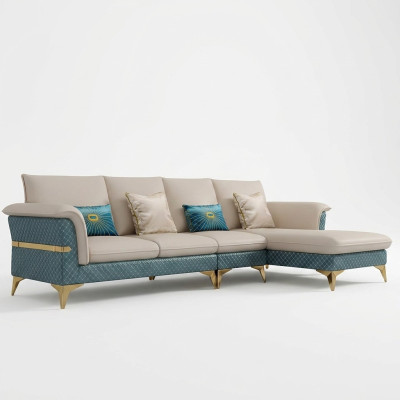 Design Ecksofa L-form Modern Sofas Ledersofa Couch Wohnlandschaft Modernes Sofa