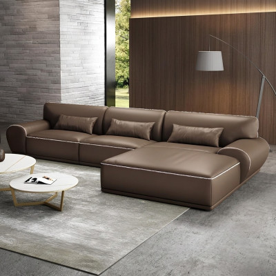 Design Eck Ecksofa L-form Modern Sofas Ledersofa Wohnlandschaft Sitz Sofa