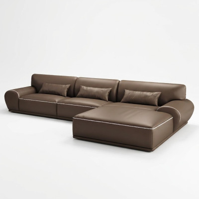 Design Eck Ecksofa L-form Modern Sofas Ledersofa Wohnlandschaft Sitz Sofa