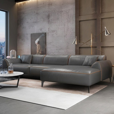 Wohnlandschaft Couch Polster Textil Leder Stoff Sitz Garnitur Eck Ecksofa L-Form