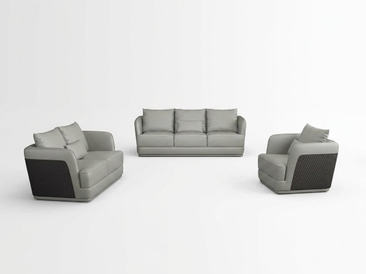 Sofagarnitur 3+2 Sitzer Wohnlandschaft Sofa Couch Polster Garnitur Ledersofa Neu