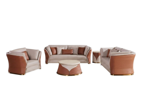Couchen Sofas Polster Leder 32 Sitzer Sofagarnitur Set Designer Garnituren