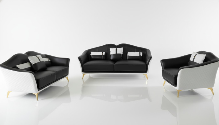 Design Dreisitzer Möbel 3 Sitzer Sofa Couch Polster Club Couchen Sofas Lounge