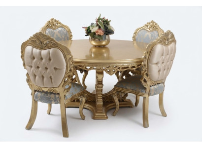 Luxus Esstisch Rund Design Tisch klassische Esszimmer Tische Möbel Gold Neu