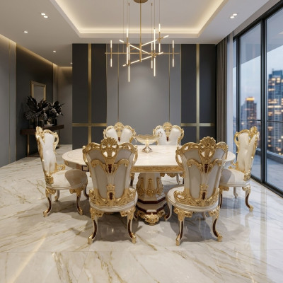 Esstisch Holztisch Tisch Gruppe Esszimmer Wohnzimmer Garnitur Holz Design Tische