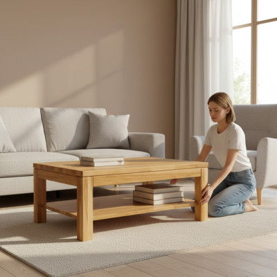 Couchtisch Holztisch Echtholz Couchtische Tischplatte Beistelltisch Tisch 100x70
