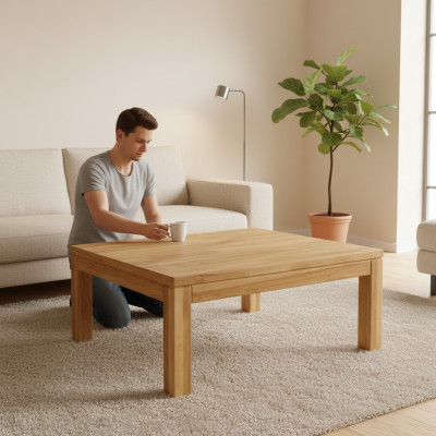 Beistell Tisch Couchtisch Echtes Holz Massive Möbel Eiche 100x70 cm Neu Tische