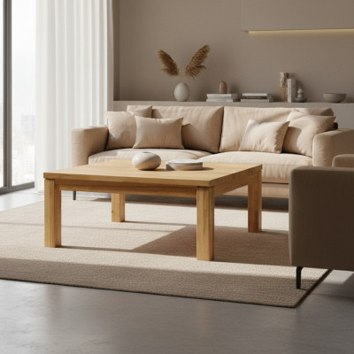 Beistell Tisch Couchtisch Echtes Holz Massive Möbel Eiche 100x70 cm Neu Tische