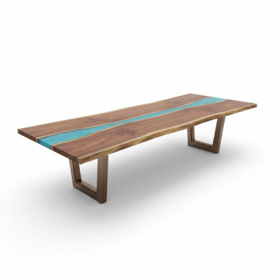 Esstisch River Table Echtes Holz Flusstisch 260x100 Massive Tische