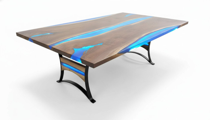 Esstisch River Table Echtes Holz Flusstisch 260x110 Massive Tische