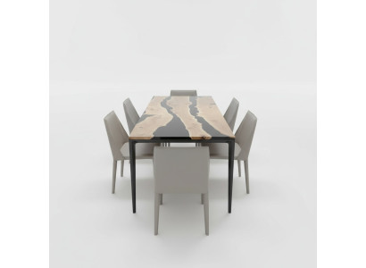 Couchtisch Black River Table Echtes Holz Flusstisch 220x90 Tische Epoxidharz Neu