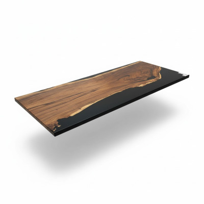 Esstisch Black Wasser River Echtes Holz Flusstisch 265x100 Tische