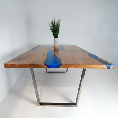 Tische Esstisch Design Tisch Moderne Meer Fluss Möbel 220x90 Epoxid Harz Ozean