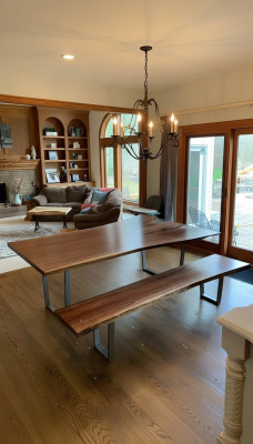 Design Tisch Bank Esstisch Küchentisch Wohnzimmer Tische Bänke Massiv Echtholz