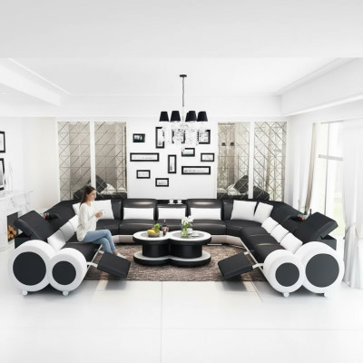 Ecksofa UForm Modernes Sofa Ledersofa Couchen Polster Designer Sofas Garnitur