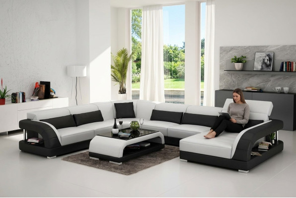 Design Ecksofa Wohnzimmer Möbel Moderne Eckcouch Lederpolster Couch