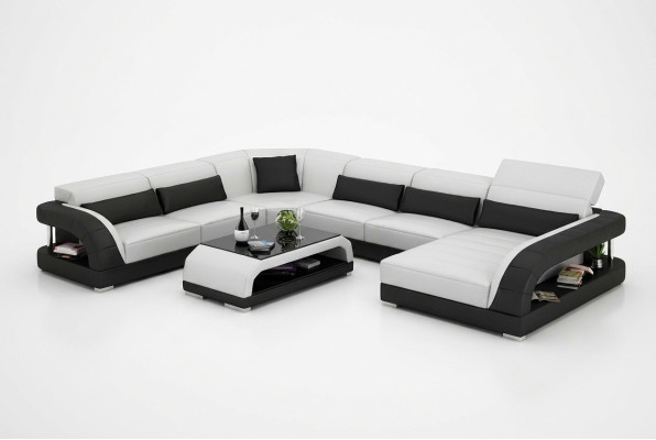 Design Ecksofa Wohnzimmer Möbel Moderne Eckcouch Lederpolster Couch