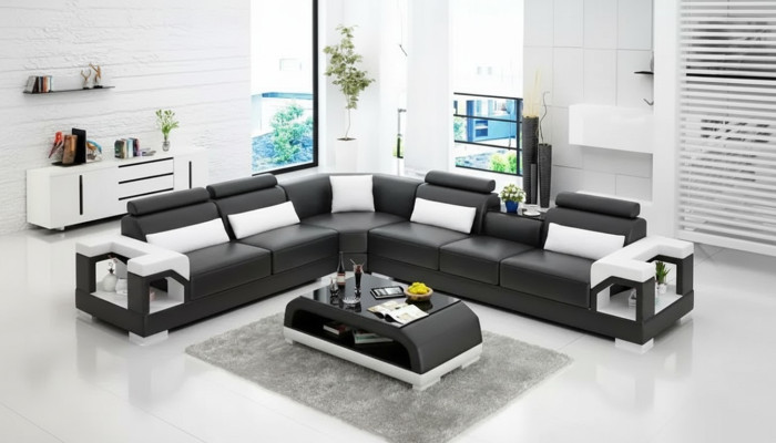 Wohnzimmer Ledersofa Ledercouch Couch Garnituren Sofa Ledersofas Wohnlandschaft