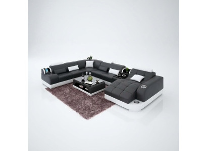 Polsterecke Ledersofa Wohnzimmersofa Eckcouch Eckgarnitur Sofa mit