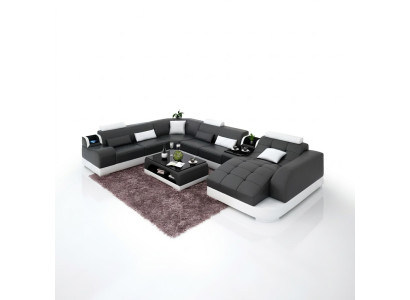 Wohnzimmer Design Ecksofa Möbel Moderne Eckcouch Lederpolster Couch