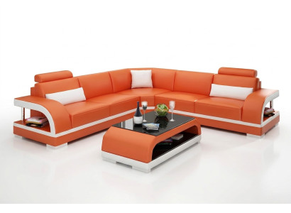 Wohnzimmer Leder xxl couch sofa moderne designer eckpolster polster