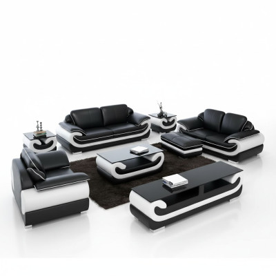 Sofagarnitur 321 Sitzer Wohnlandschaft Modernes Sofa Ledersofa Designer