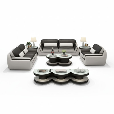 Designer Sofa Ledersofa Sofagarnitur 321 Sitzer Modernes Sofa Wohnlandschaft