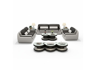 Designer Sofa Ledersofa Sofagarnitur 321 Sitzer Modernes Sofa Wohnlandschaft