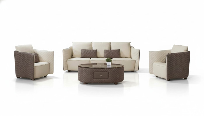 Design Ledersofa Couch Polster Garnitur Sofa 321 Sitzer Klassische Couchen Neu