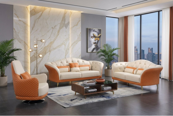 Exklusive Polster Designer Möbel 32 Sitzer Couch Garnitur 2tlg. Wohnlandschaft