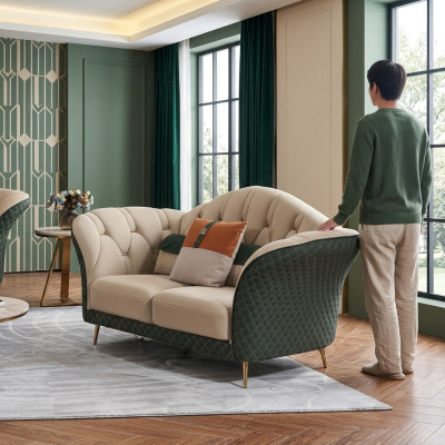 Dreisitzer Italienische Stil Möbel Sofa 3 Sitzer Modernes Sofa Ledersofa Couch