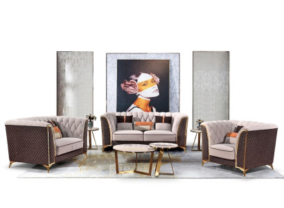 Exklusive Polster Möbel 32 Sitzer Couch Garnitur 2tlg. Designer Wohnlandschaft