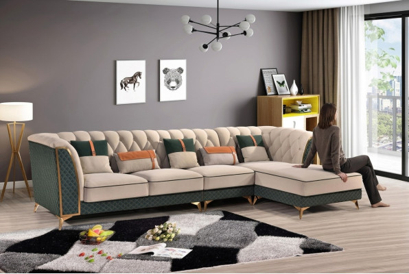 Ecksofa L Form Modernes Sofa Ledersofa Eckgarnitur Polster Wohnlandschaft