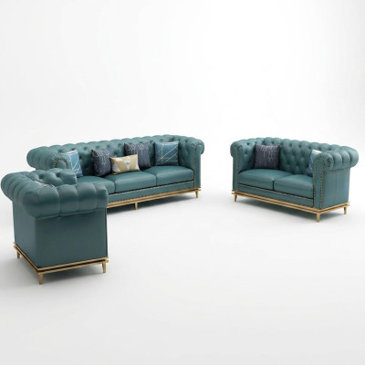 Chesterfield Sofagarnitur Polster sitz Garnituren 2tlg. Set 3+2 Sitzer Neu Couch