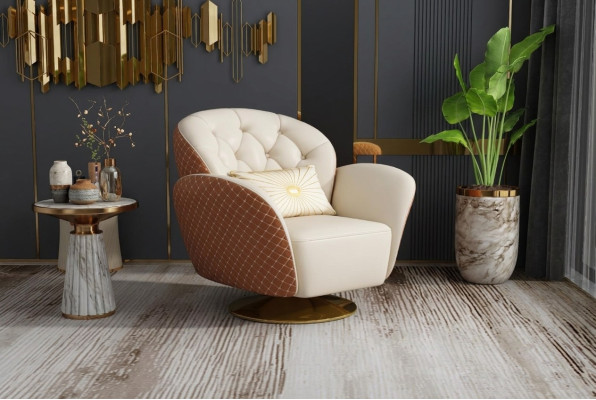 Sessel Einsitzer Relax 360° Dreh Stuhl Polster Ledersessel Sofa Club