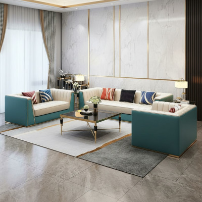 Sofagarnitur Designer Sofa Ledersofa 321 Sitzer Dekorative Modernes Sofa