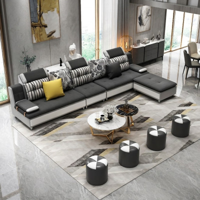 Wohnlandschaft Ecksofa L-Form Modernes Sofa Ledersofa Ecksofa Polster