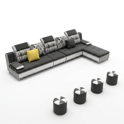 Wohnlandschaft Ecksofa L-Form Modernes Sofa Ledersofa Ecksofa Polster