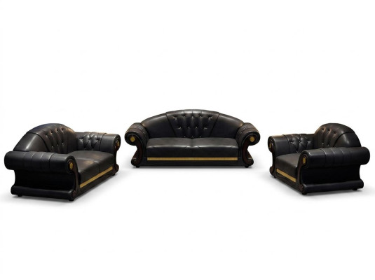 Chesterfield Sofagarnitur Komplett Set Sofa 6tlg Sitzpolster Beistelltisch Tisch