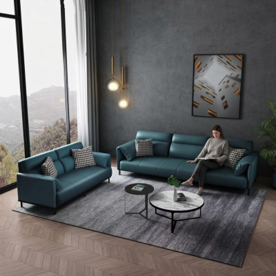 Design Wohnlandschaft Deko Sofagarnitur 3+2 Sitzer Ledersofa Wohnzimmer
